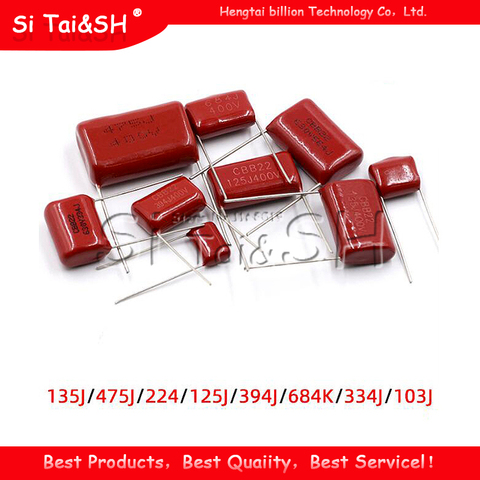 10PCS 100V471J 2000V104J 250V225J 250V475J 400V104J 400V684J 450V225J 450V105J 630V223J CBB  Polypropylene film capacitor new ► Photo 1/2