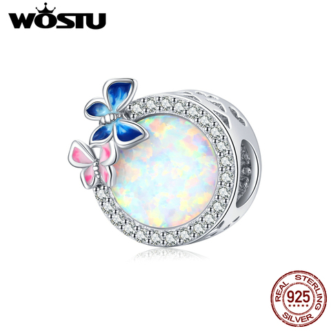 WOSTU 925 Sterling Silver Colorful Spring Charm Bird & Flower Pendant Fit Original Bracelet DIY Necklace Pendant Jewelry CQC1726 ► Photo 1/6