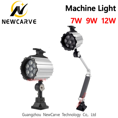 CNC Machine LED Light 7W 9W 12W 24V 36V 110V 220V  For Industrial Tool Working Light Lamps Long Arm Folding Lights NEWCARVE ► Photo 1/2