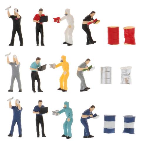 1Set 1/64 Hand Painted Model Tiny People Repairman Worker Character Doll Toys Building Scenery Accessory Table Decor ► Photo 1/6