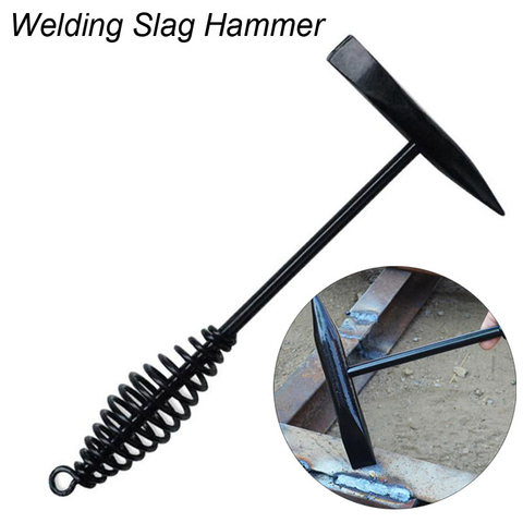 High Hardness Carbon Steel Manual Welding Slag Hammer Derusting Welder Hammer Reflex Spring Handle Welding Slag Rust Remover ► Photo 1/1