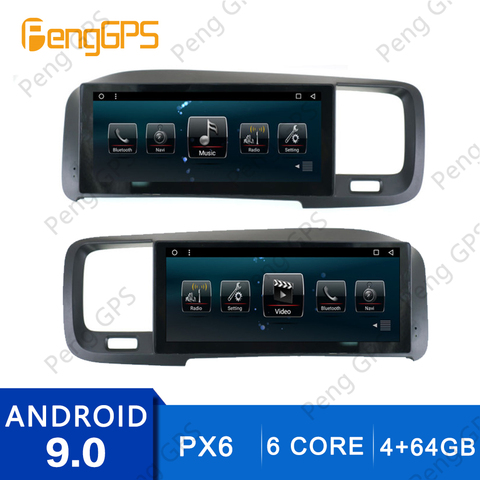 Car Stereo for Volvo S60/V60 2011-2017 Multimedia Receiver Head Unit GPS Navigation Car Radio Player Android 8.1 Supports TPMS ► Photo 1/6
