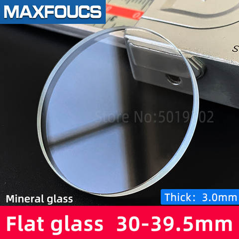 Flat 3.0mm thick 30-39.5mm dia Watch cryastal Mineral glass watches parts , 1 pieces ► Photo 1/6