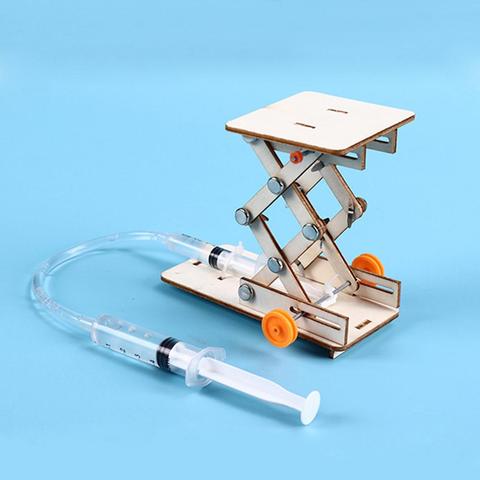 Kids DIY Science Toys Educational Scientific Experiment Kit Hydraulic Lift Table Model Physics School STEM Projects ► Photo 1/6