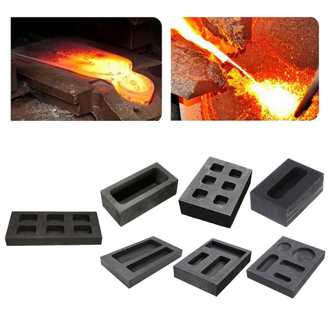 High Purity Gold Graphite Ingot Bar Combo Mold Melting Casting Refining Scrap ► Photo 1/6