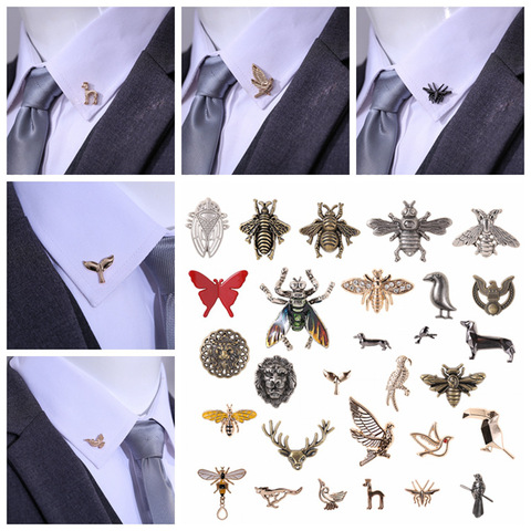 Vintage Insect Bee Crystal Brooch Pin Animal Bird Collar Pins Suit Shirt Corsage Jewelry Brooches for Women and Men Accessories ► Photo 1/6