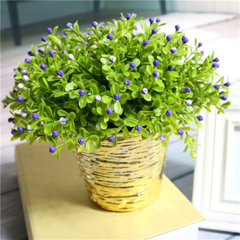 1Pc 24cm Milan Artificial Flowers For Party Wedding Fake Flowers Christmas Home Flowers in Pots Decor Artificial Plants ► Photo 1/6