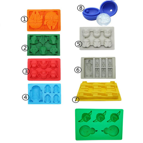 Cake Decorating Moulds Silicone Molds for Baking Chocolate Candy Gummy Dessert Ice Cube Molds for Star War Fans ► Photo 1/6