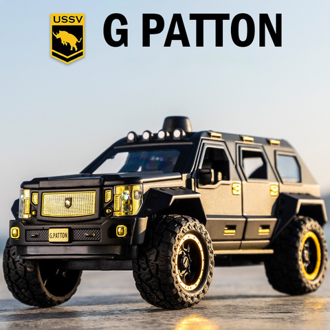 1:24 Hot New Chariot George Barton Car Model Armored Vehicle With Sound Light Alloy Toy Car Diecast Toy Vehicle Hummer Off Road ► Photo 1/5
