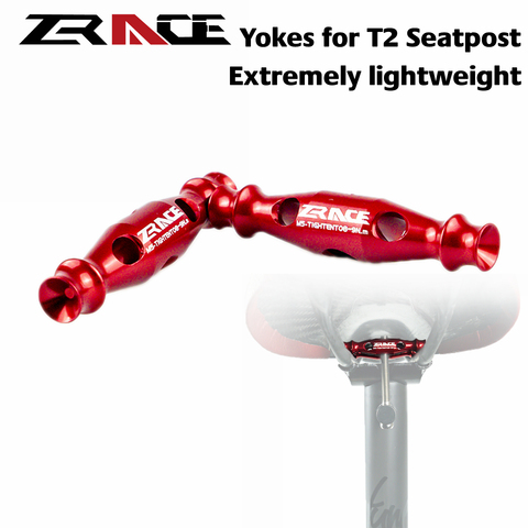 ZRACE Extremely lightweight Yokes for T2 Seatpost,10g a pair - Red/Black, Parts Of Passion Seatpost Yokes Extremely light 7075AL ► Photo 1/6