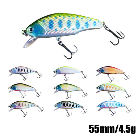 55mm/4.5g Minnow Wobbler Fishing Lure Japan Jerkbait Bait Perch Pesca Mini Sinking Wobblers Lures Hard Deep Artificial Bait Fish ► Photo 1/6