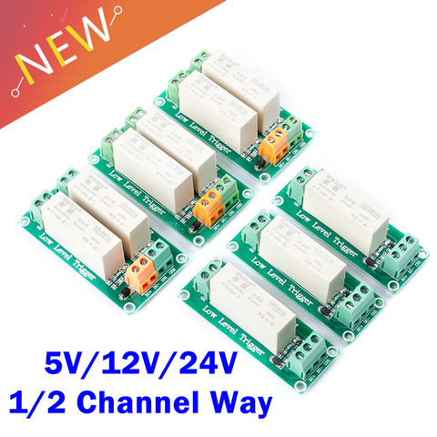 5A 1 2 Channel Way 5V/12V/24V Relay Module Low Level Trigger Solid State Relay DC Control Board DC Single Phase Device ► Photo 1/6