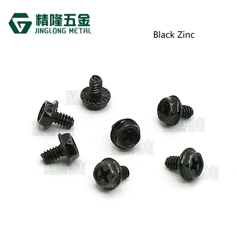 Toothed Hex 6/32 Computer PC Case Hard Drive Motherboard Mounting Screws indented hexagon washer 100pcs ► Photo 1/5