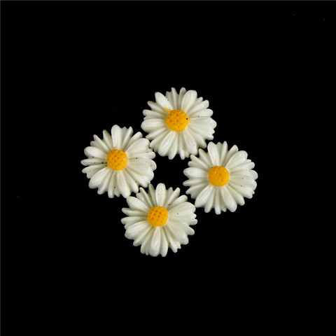 50PCS Daisy Flower Flatback Resin Cabochons Scrapbook Craft 10mm DIY Embellishments Phone Decor Headwear Accessories ► Photo 1/6