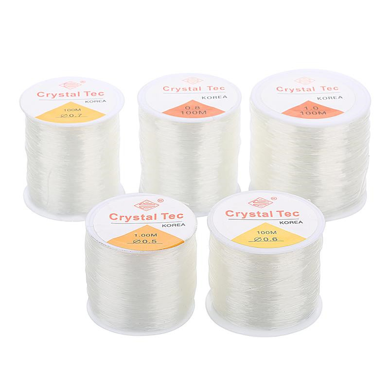 55 Meters 1.5mm 1 Roll Clear Elastic Stretch Thread Jewelry Making Accessories Beading Cords Clear