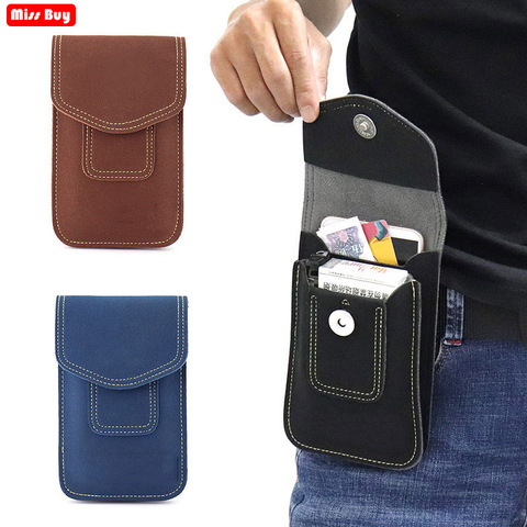 Universal Superfibre Phone Bag for iPhone for Samsung for Huawei For Xiaomi Redmi For Meizu Case Superfibre Waist Bag Belt Pouch ► Photo 1/6