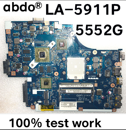 For Acer aspire 5551 5551G 5552 5552G Laptop Motherboard NEW75 LA-5911P MBPUU02001 Main board HD5650M 1GB Free CPU ► Photo 1/5