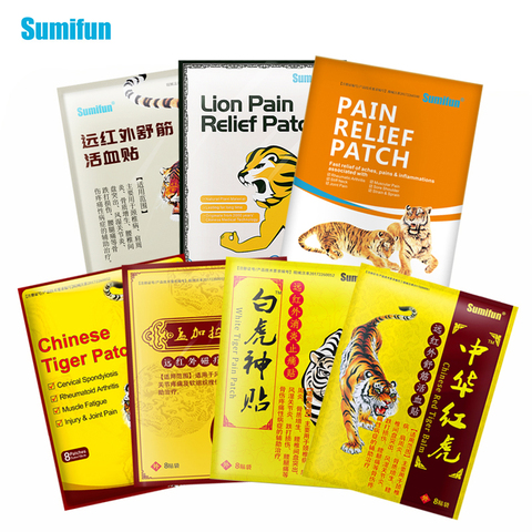 Sumifun 8Pcs of 7 Different Types Tiger Balm Plaster Joint Arthritic Body Pain Relieving Pain Relief Patch Medical Ointment ► Photo 1/6