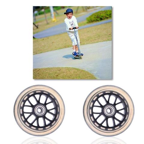 1 Pair 100mm Scooter Wheels Mute Replacement Wheels For Luggage Suitcase Baby Swing Car (Black) ► Photo 1/6