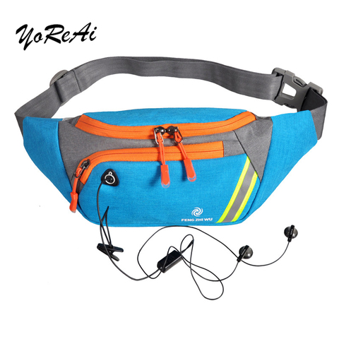 YoReAi Men Women Running Waist Bag Sport Pack Cycling Bag Belt Fanny Chest Pouch Outdoor Travel Racing Hiking Gym Fitness Purse ► Photo 1/6