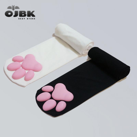 Over Knee The Cat Footprint Cotton High Quality Girls Pantyhose Women Pawpads Socks Fashion Thigh High Long Knee Stockings ► Photo 1/6