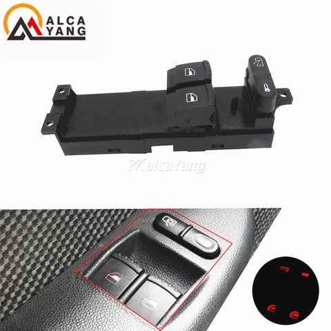 Window Panel Switch FOR VW GOLF 4 PASSAT BORA ELECTRIC WINDOW SWITCH BUTTON FRONT 1J3959857B  1J3 959 857B 1J3 959 857 B ► Photo 1/6