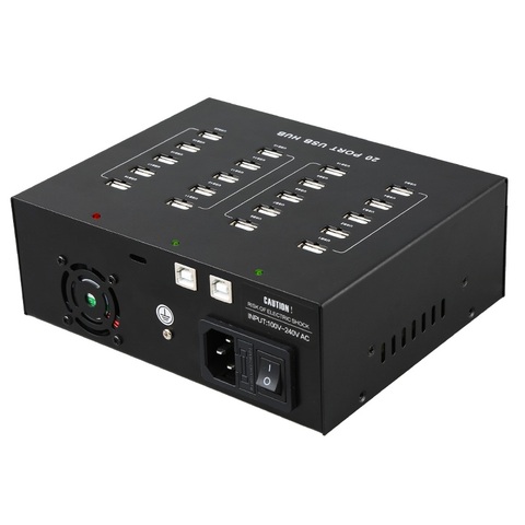 Sipolar Industrial Grade 100V-240V 20 Port USB 2.0 Data HUB With 5V 22A Power Adapter For 3G Modem police body camera A-210P ► Photo 1/6