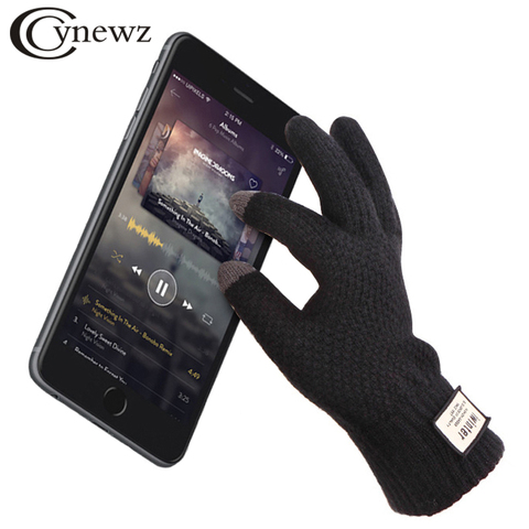 Men Knitted Gloves Touch Screen High Quality Male Thicken Warm Gloves Winter Autumn Men Mitten Men Winter Business Knitted Glove ► Photo 1/6