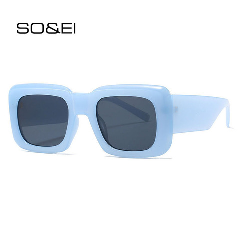 SO&EI Fashion Square Sunglasses Women Brand Designer Vintage Luxury Female Sun Glasses Shades UV400 Men Retro Trending Eyewear ► Photo 1/6
