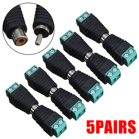 10pcs/lot Speaker Wire Cable RCA Adapter Male + Female RCA Connector Adapter Plug Jack Adapter Mayitr ► Photo 1/6