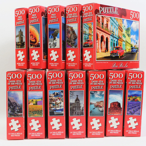 500 Pieces Jigsaw Puzzle Various Landscape Patterns Jigsaw Puzzle Educational Toy for Kids Children 's Games Christmas Gift ► Photo 1/6