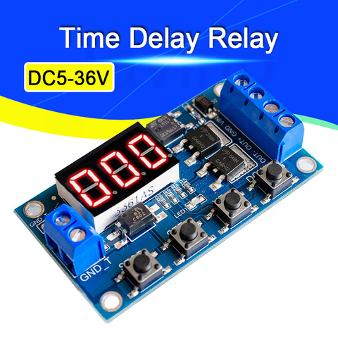 DC5-36V Dual MOS LED Digital Time Delay Relay Trigger Cycle Timer Delay Switch Circuit Board Timing Control Module DIY ► Photo 1/6