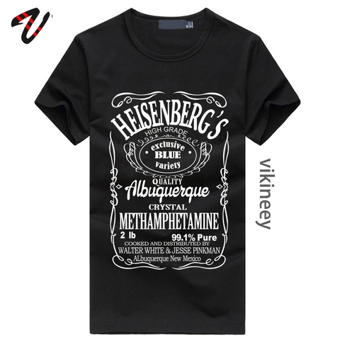 New Arrival Coupons Tshirts Breaking Bad Walter White Printed Men T Shirt Heisenberg Men Tops Big Sale funny Tops & Shirts ► Photo 1/6