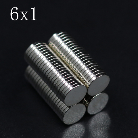 20/50/100/500 Pcs 6x1 Neodymium Magnet 6mm x 1mm N35 NdFeB Round Super Powerful Strong Permanent Magnetic imanes Disc 6x1 ► Photo 1/6
