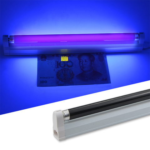 AC110V 220V 6w 8w LED Tube Lighting , BLB UV lamp fixture with EU US Pulg ,Quartz Energy saving Fluorescent Money Detection Lamp ► Photo 1/6