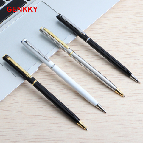 2/11/20/PCS  New Arrival Core Metal Ballpoint Pens Rotating Metal Old Oil Pens 0.7mm Blue Black Ink For Office & School Supplies ► Photo 1/6