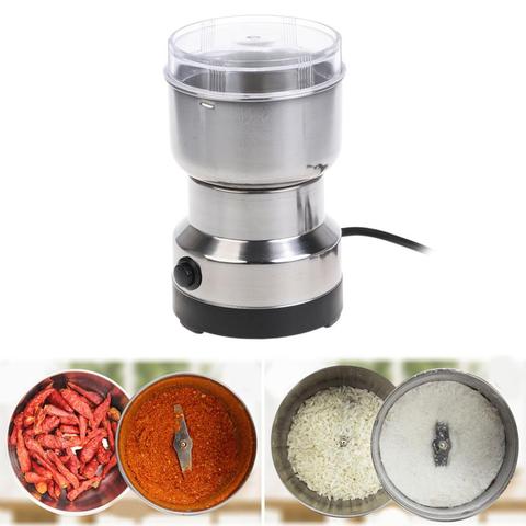 Electric Coffee Bean Grinder Nut Seed Herb Spice Crusher Mill Stainless  Steel