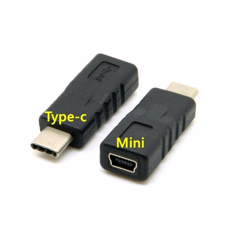 USB 3.1 Type C Male Connector to Mini USB 2.0 5Pin Female Data Adapter ► Photo 1/4