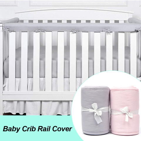 3 - Piece Crib Rail Cover Protector Baby Crib Rail Cover Protector Set Safe Teething Guard Wrap For Standard Cribs Side ► Photo 1/6