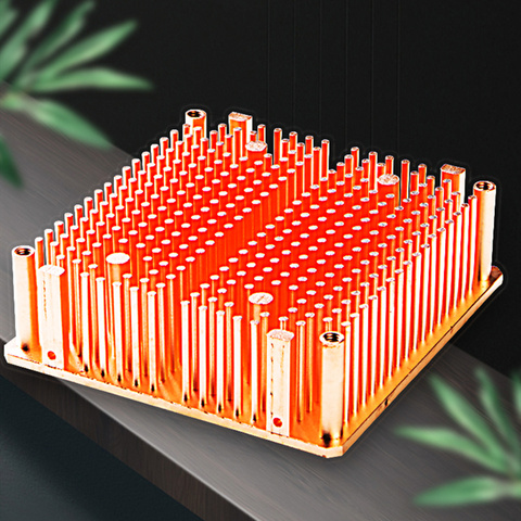 Computer Server CPU Chip Pure Copper Needle Cylindrical Heat Sink Fins Diy Passive Radiator Overclocking Silent Fanless ► Photo 1/1