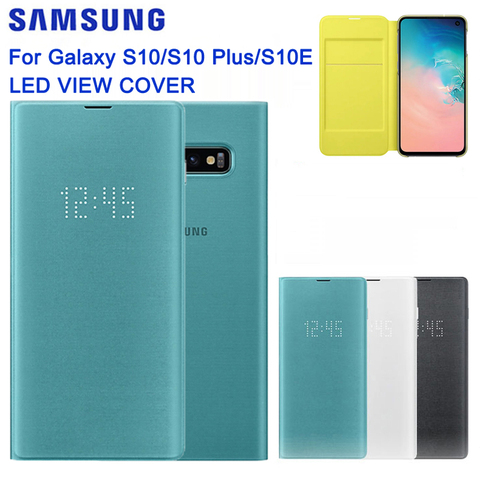 Samsung Original Smart LED View Case For Samsung Galaxy S10 X SM-G9730 S10+ S10 Plus SM-G9750 S10E SM-G9700 Wallet Flip Cover ► Photo 1/6