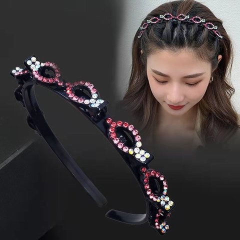 2022 New Fashion Hot Sale Explosion Pearl Rhinestone Bangs Clip Headband Headband for Women Girl Hair Accessories Headwear ► Photo 1/6