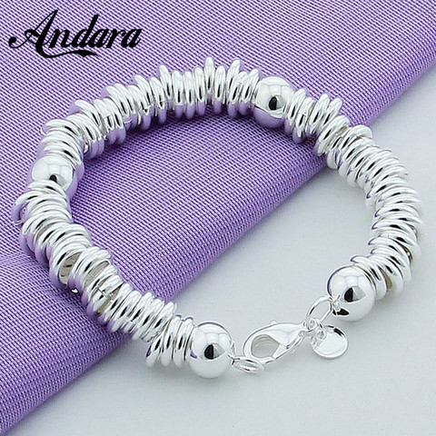 New Arrival 925 Silver Color Charm Bracelets Fine Jewelry Cuff Bangle For Women Men ► Photo 1/3