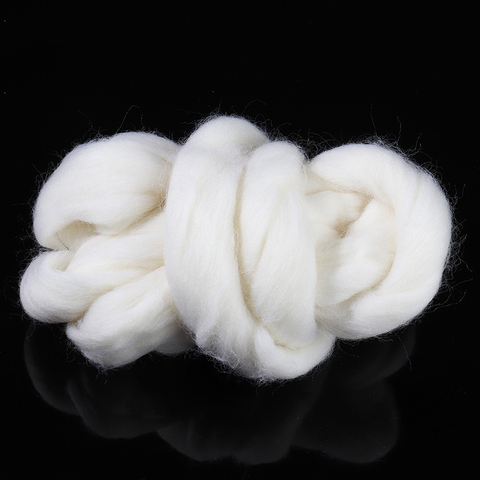 New Soft White Felting Wool 50g Merino Dyed Wool Tops Roving Wool Fiber For Needle Felting DIY Sewing ► Photo 1/5