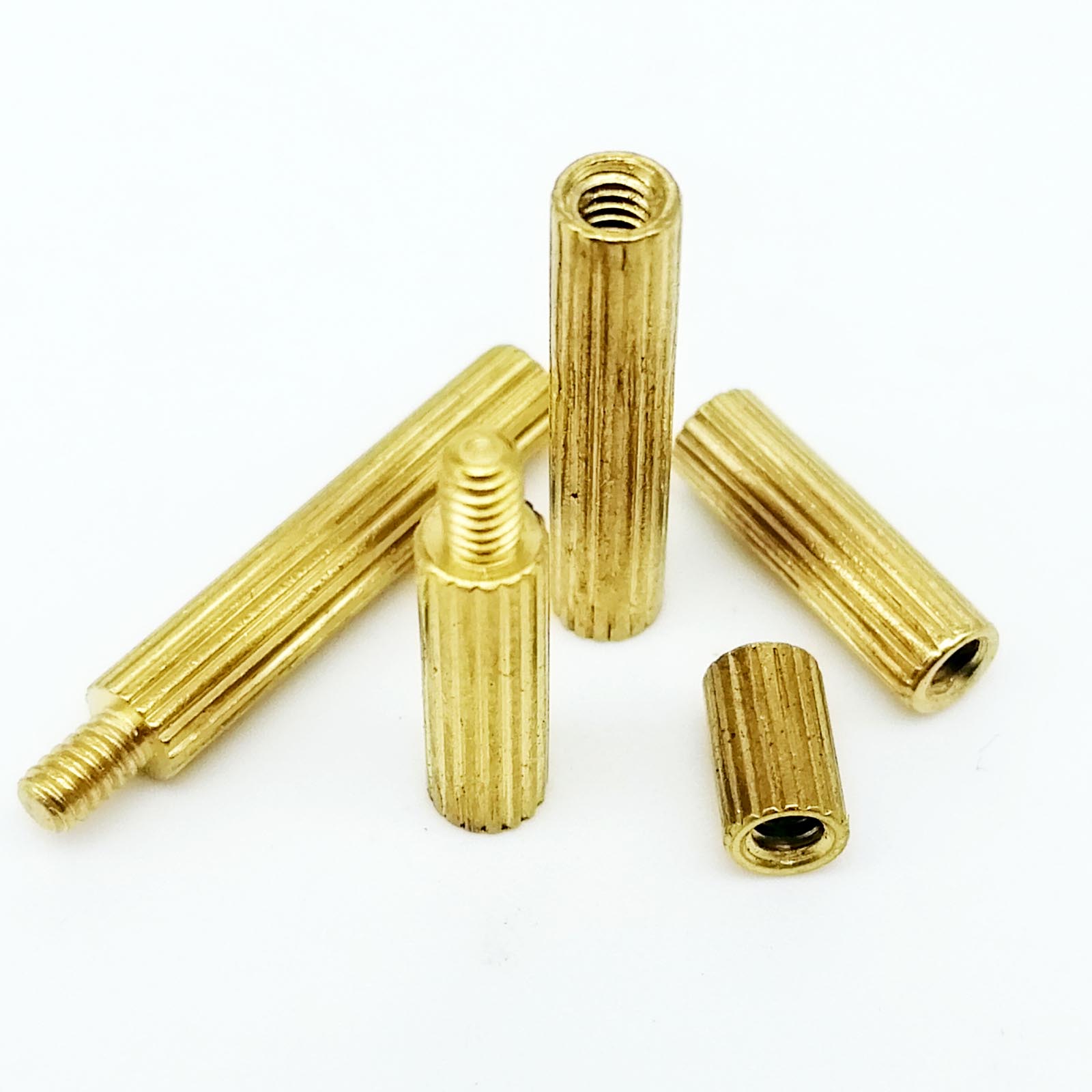 50pcs Brass Round Straight PCB Pillar Female Thread Standoff Spacer M2x3x7mm 