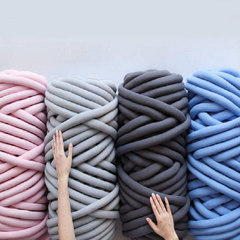 1KG Thick Super Bulky Chunky Yarn for Hand Knitting Crochet Soft Big Cotton DIY Arm Knitting Roving Spinning Yarn for Blanket ► Photo 1/6