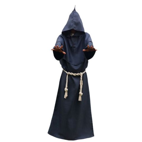 2022 New Unisex Halloween Robe Hooded Cloak Costume Cosplay Monk Suit Adult Role-playing Decoration Clothing ► Photo 1/5