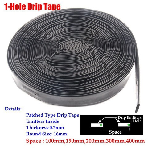 100m~5m 16mm 1-Hole Drip Irrigation Hose Fruit Tee Greenhouse Irrigation Drip Hose Tape Micro Irrigation System Seepage Pipe ► Photo 1/6