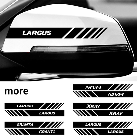 Car Decoration Stickers 2PCS Car Rear View Mirrors Side Decals Reflective Stickers for Lada Largus Granta Niva Xray Accessories ► Photo 1/6