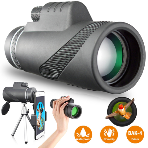 10000m High Powerful Monocular Long Range 40X60 Telescope for Smartphone Waterproof Zoom Binoculars Low light Night vision Scope ► Photo 1/6